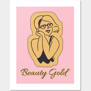 Beauty gold Posters and Art